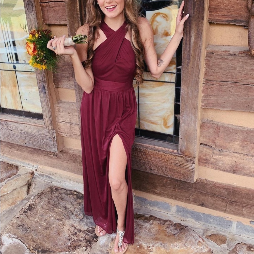 Whine red dress